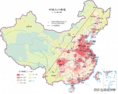 【地理人文】中国人口密度(分布图)